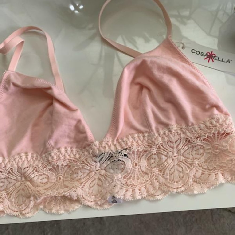 Cosabella Sonia Soft Bra Bralette Pink Lilly Small